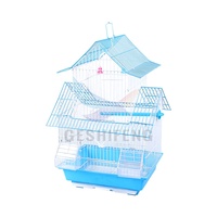Cages à oiseaux décoratives en fil de fer métallique, séparables, à double espacement, en forme de triangle