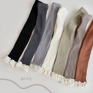 Leggings pour tout-petits de haute qualité avec bordure en dentelle, collants en coton doux et respirants pour enfants, bas d'uniforme scolaire pour l'automne et le printemps - Product Image 3