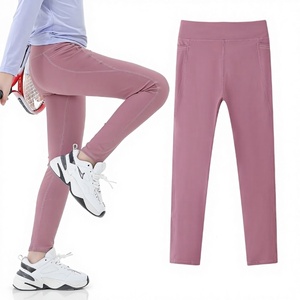 Leggings Deportivos de Cintura Alta con Cordón Ajustable, de Nailon y Spandex, para Yoga, Running, Gimnasio, Niñas, Modelo 2025 - Product Image 6