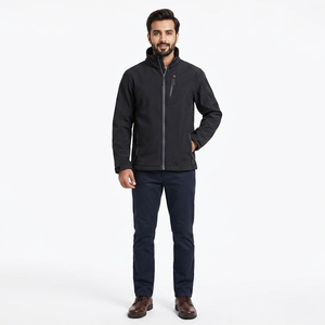 Premium Quality Lightweight Waterproof Stand Collar Men's <b>Canvas</b> Hooded Autumn Jackets Custom Design Coated Front Wholesale - Product Image 1