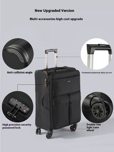 Maleta de Viaje Ultraligera de Aluminio ABS de Gran Capacidad, Equipaje Oxford con Contraseña, Barra de Soporte, Maleta con Ruedas, Maleta con Ruedas Giratorias - Product Image 3