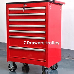 OEM 7 Drawer Metal <strong>Tool</strong> Storage <strong>Trolley</strong> with <strong>Tools</strong> Mobile Red <strong>Tool</strong> Cabinet for Auto Repair Service Centers - Product Image 2