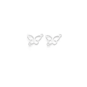 Moda moda 925 Sterling Silver oco Butterfly Charm jóias Conector mais cores para a escolha 10mm 1654094