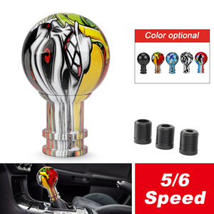 Pommeau de levier de vitesse en acrylique, graffiti, rouge et blanc, ergonomique, pièce de modification automobile YC102244 - Product Image 4