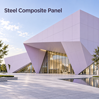 Panneau composite en acier gris revêtu de PVDF de 4 mm 4x8 pieds pour les façades de bâtiments commerciaux