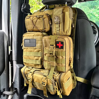 Lot de 6 pochettes tactiques universelles en tissu Oxford Molle pour dossier de siège de véhicule (voiture, camion)