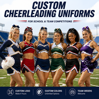 Seragam Cheerleading Custom Seamless Fusing untuk Tim Sekolah, Cetak Sublimasi untuk Kompetisi dengan Logo Custom - Buatan China