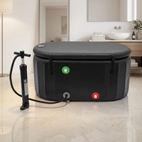 Baignoire de massage en acrylique avec logo personnalisé, en PVC à points de suture, pour bain de glace, spa, bain de glace pour athlètes