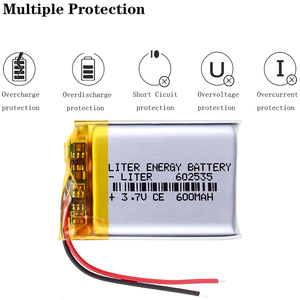 แบตเตอรี่ลิเธียมโพลิเมอร์แบบชาร์จได้ รุ่น <span class=keywords><strong>602535</strong></span> 3.7V 600mah สำหรับผลิตภัณฑ์ดิจิทัล - Product Image 4