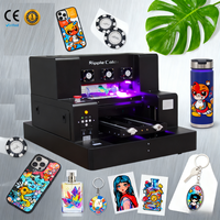 Impresora plana LED UV con efecto de ondulación de 6 colores Impresora de barniz de tamaño A3/A4 completamente automática Nueva condición