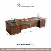 LBZ-348X Nouveau bureau de direction de style chinois en bois massif de noyer noir d'Amérique du Nord, table de grande classe haut de gamme