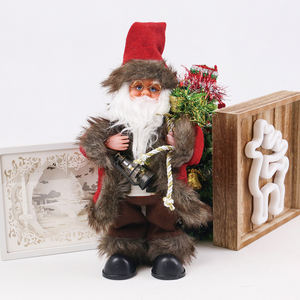 จีนผู้ผลิตอิเล็กทรอนิกส์Santaตุ๊ก<span class=keywords><strong>ตา</strong></span>Plushของเล่นเพลงคริสต์มาสตกแต่งวันหยุดของขวัญเด็กอุปกรณ์ - Product Image 3