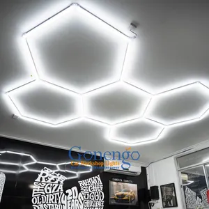 Industri daya tinggi Diy perakitan gudang Hexagon pencahayaan Carshop dan lampu garasi