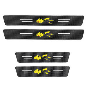 4 Pezzi Adesivi Protettivi Anti-Graffio in Fibra di Carbonio per Soglia Porta Auto, Protezione Anti-Calcio per <span class=keywords><strong>Toyota</strong></span> - Product Image 1