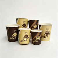 Gobelets en papier à paroi simple pour usage familial, avec logo personnalisé, jetables, multi-paquet pour la maison et la cuisine au quotidien