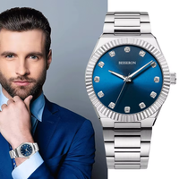 Montre mécanique de luxe pour homme, avec diamants Moissanite, en acier inoxydable, à aiguilles, automatique, fabrication sur mesure