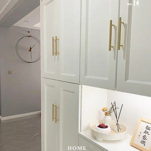 Tinh khiết rắn Cooper Brass t Bar phong cách xử lý Kích thước và màu sắc không phai tùy chỉnh đồ nội thất tủ quần áo ngăn kéo dài xử lý - Product Image 3