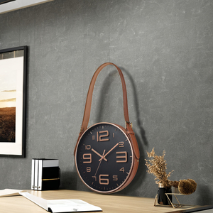 Mute Belt Gold Fashion Home Living Room Stereo <b>Digital</b> Simple Wall <b>Clock</b> - Product Image 1