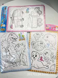 Renkli kalem seti kitap çocuk karalama tahtası sanat kiti karalamalar ve çocuklar için yazma kağdı maske - Product Image 6