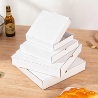 Boîte à pizza jetable, taille personnalisée, logo personnalisé, écologique, papier alimentaire, pelliculage mat, revêtement UV pour restaurants