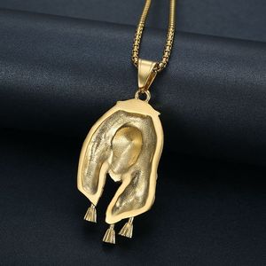 yunnique Gold Plated Lion Head <b>Scarf</b> Pendant Necklace Stainless Steel Men's Fashion Jewelry Animal Zodiac Design Gift Accessory - Product Image 4