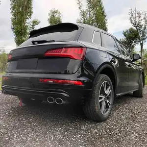 Audi Q5 arka difüzör için 2018-2022 vücut kitleri egzoz borusu brüt siyah ile SQ5 yükseltme