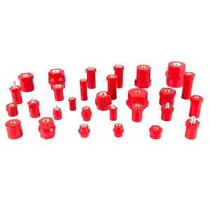 Aislante <span class=keywords><strong>Serie</strong></span> SM M5 M6 M8 Rosca 25/30/35/40/50mm Altura Rojo Soporte <span class=keywords><strong>de</strong></span> Baja Tensión para Barra Neutra Base <span class=keywords><strong>de</strong></span> Fijación - Product Image 2