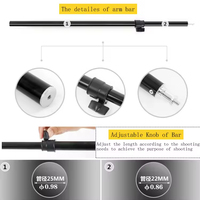 Kit d'éclairage LED 4-en-1 E27 pour Softbox-Photo/Vidéo Portrait & Produit Shoot, Accessoire Studio Photographie