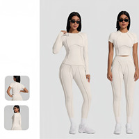 Slim Fit hardloopshirts, zacht, ademend, ronde hals, gymkleding, naadloze activewear T-shirt voor dames, fitnesskleding