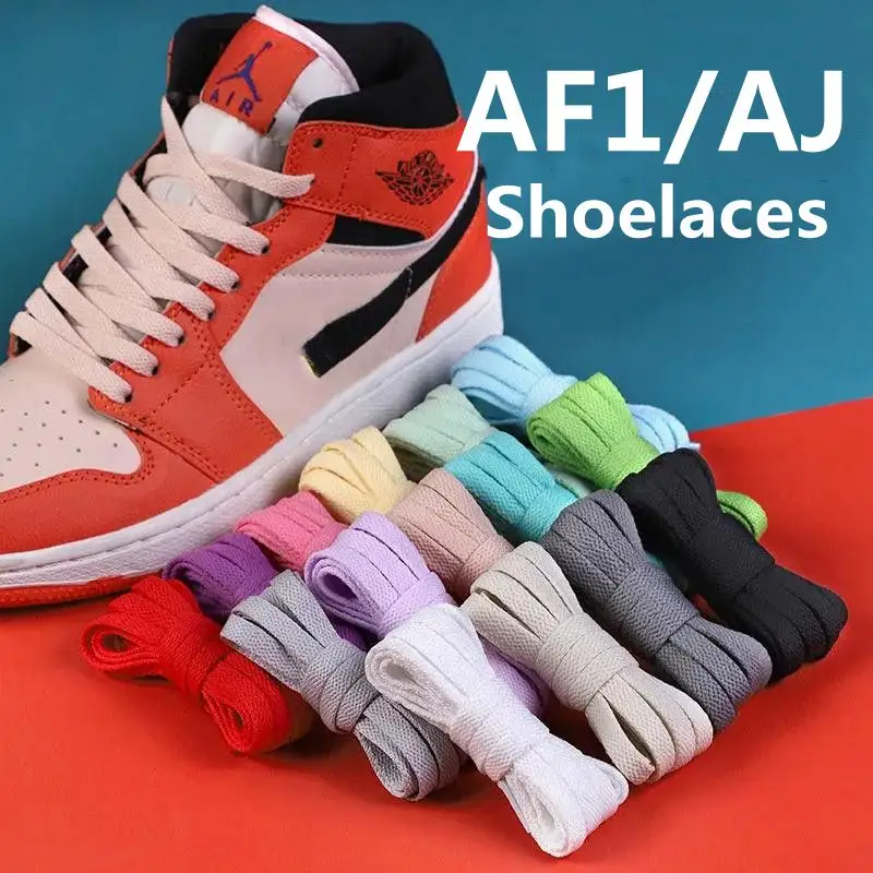 36 Kleuren Flats Schoenveters Voor Af1 Tennisschoen Veters Sneaker Wit Zwart Canvas Mannen Vrouwen Schoenveter Basketbal Schoenen Strings