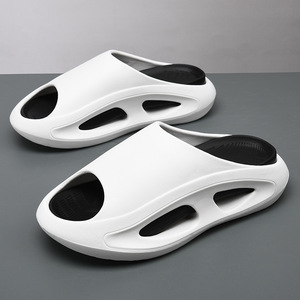 Claquettes blanches à semelle souple et talon épais pour hommes, pour la plage et l'extérieur, confortables, taille adulte BC-1819A - Product Image 1