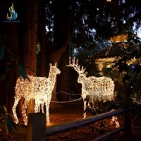 Bestseller Outdoor-Dekoration Hirsch-Lichtskulptur Wasserdichte Weihnachts-Tier-Festival-Laterne für Gartendekoration