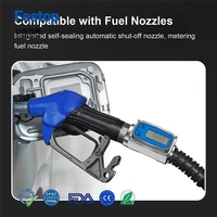 Débitmètre électronique Festop à turbine, numérique, en aluminium, pour carburant diesel, eau et huiles légères, 12 pouces