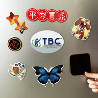 Autocollants magnétiques personnalisés pour réfrigérateur, impression colorée, résistants aux intempéries, réutilisables, découpés à la forme, logo personnalisé