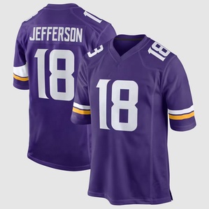 Venta al por Mayor de la Camiseta de Minnesota 2026 de <span class=keywords><strong>Justin</strong></span> 18 # Jefferson 9 # McCarthy 15 # Turner 1 # Jersey de Fútbol Americano Cosido de Primera Calidad Murray - Product Image 3