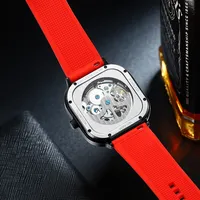 Montre mécanique carrée AILANG à succès, nouvelle collection, mode masculine, étanche 3 bars, style steampunk, boîtier en alliage creux, logo client, montre OEM