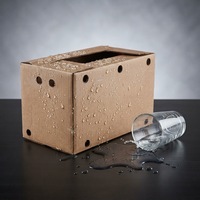 Boîte en carton ondulé enduit de cire, carton imperméable, résistant à l'humidité et au froid pour l'emballage de légumes, de fruits de mer et de produits de la chaîne du froid