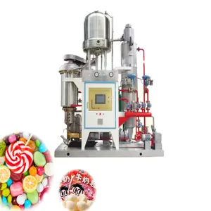 Hard Candy Lollipop film vacuum instantaneous cooking Machine Jelly Gummy Sweet Automatic candy Bean Making Machine