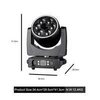 AOPU 6*40W 4-en-1 Lyre asservie Bee Eye avec laser pour scène, DJ et club, Vente en gros usine