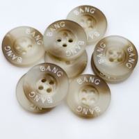 Vente directe fabricants – Boutons de costume en polyester imitation corne de tortue, motif écaille, ronds à dos plat, 20 mm, marron, couleurs mélangées