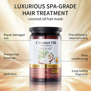 Crema Riparatrice per <span class=keywords><strong>Capelli</strong></span> all'Olio di Cocco e Olio di Argan, Formula Concentrata per Tutti i Tipi di <span class=keywords><strong>Capelli</strong></span> - <span class=keywords><strong>Maschera</strong></span> Nutriente e Idratante per <span class=keywords><strong>Capelli</strong></span> Colorati - Product Image 1