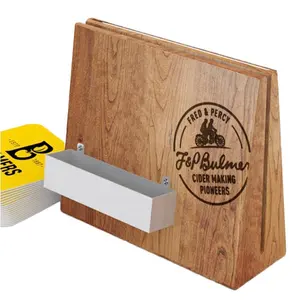 Custom stijl houten menu houder