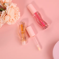 Huile à lèvres à la vitamine E infusée au miel avec noix de coco, fraise, pastèque et fruits de mangue-Brillant à lèvres sec hydratant avec miroitant