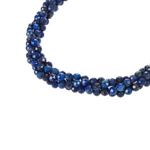 Collar de Piedras Preciosas Estilo Bohemio con Cadena de Aleación de Cobre Trenzada con Lapislázuli, Chapado en Oro para Bodas y Fiestas - Product Image 3