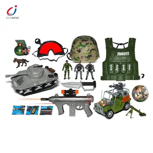 儿童模拟士兵游戏套装塑料布瑞吉多婴儿军车套装玩具
