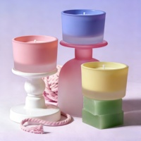 Bougies parfumées en cire de soja dans un mini pot en verre de 75 g, logo personnalisable, couleurs variées, pour cadeaux de mariage et d'anniversaire