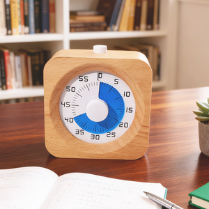 Temporizador Visual de Cocina Pomodoro de Madera Minimalista con Cubo de Juego de Color Personalizado, Temporizador Analógico Digital de 60 Minutos con Sonido y Cuenta Regresiva - Product Image 4