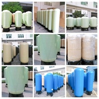 Prix de gros, réservoir de traitement de l'eau en FRP de couleur bleu/noir, 125/150 psi, 14x65 pouces, 4T, pour système de filtre adoucisseur d'eau multimédia
