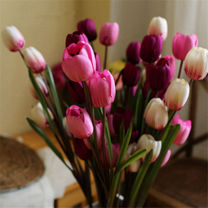 Venta Directa de Fábrica, Tulipanes de Seda de 5 Cabezas, Tulipanes Artificiales de Alta Calidad de 100 cm para Decoración del Hogar - Product Image 5