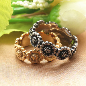 yunnique Flower <b>Ring</b> Tibetan Silver Women's Retro Style Gift Jewelry - Product Image 4